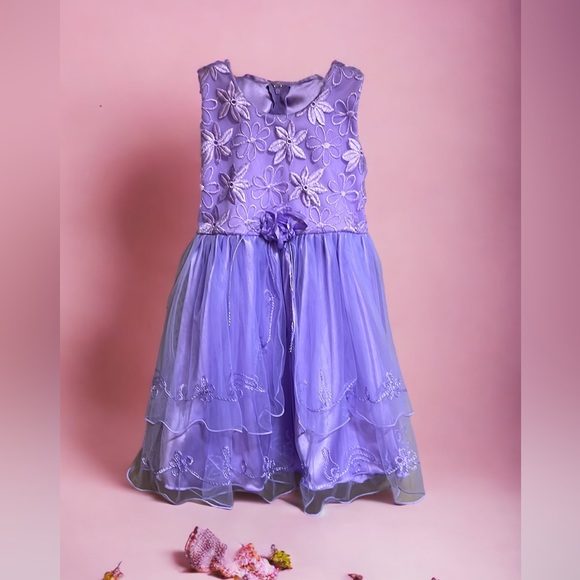 ROY FASHION Lilac Formal Toddler Dress - Size 3T - Picture 11 of 11